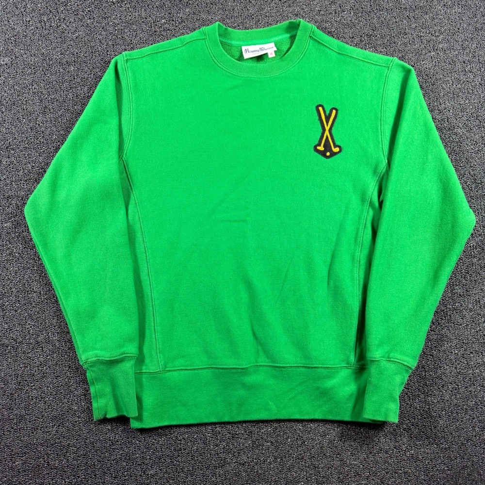 Rowing Blazers Men's M Green Golf Club Patch Cotton Crewneck Sweatshirt Preppy